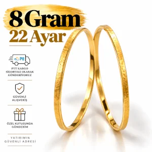 Kibrit Çöpü Bilezik 22 Ayar | Gram aralığı: 7.90 - 8.10 g