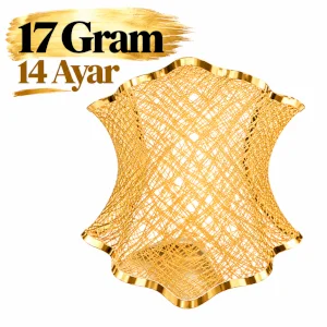 Tül Kelepçe Hasır Bilezik 14 AYAR | Gram aralığı: 16,90 - 17,10 g