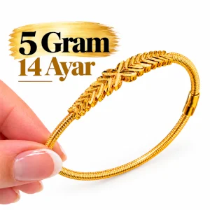BAŞAK BİLEZİK 14 AYAR |Gram aralığı: 5,17 - 5,50g