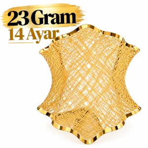 Tül Kelepçe Hasır Bilezik 14 AYAR | Gram aralığı: 22,90 - 23,10 g