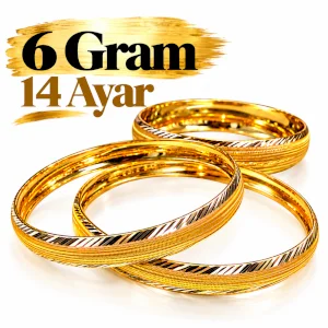 ŞARNEL BİLEZİK  14 AYAR | Gram aralığı: 5,90 - 6.10 g
