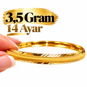 ŞARNEL BİLEZİK 14 AYAR | Gram aralığı: 3,40 - 3,60 g