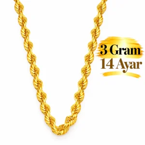 Halat Altın Zincir 14 AYAR | Gram aralığı: 2,80- 3,15 g