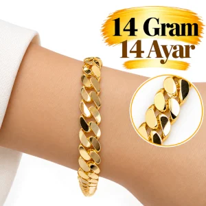 Gurmet Zincir Bileklik 14 AYAR | Gram aralığı: 13,90 - 14,10  g
