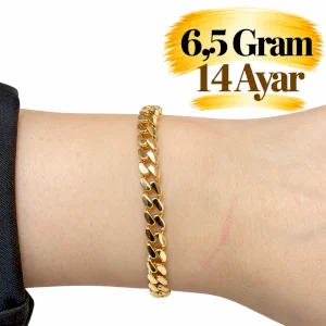 İnce Gurmet Zincir Bileklik 14 AYAR | Gram aralığı: 6,40 - 6,60 g
