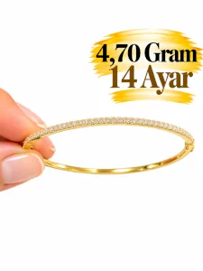 Su Yolu Kelepçe Bilezik 14 AYAR | Gram aralığı: 4,60- 4,80 g