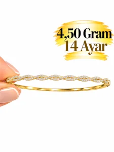 Sonsuzluk Kelepçe Bilezik 14 AYAR | Gram aralığı: 4,25 - 4,50g
