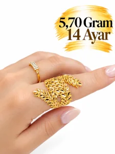 Başak Kalemli Yüzük 14 AYAR | Gram aralığı: 5,60 - 5,80 g