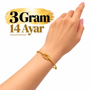 Ajda Sonsuzluk Kelepçe 14 ayar Altın | Gram aralığı: 2,90 - 3,10 g