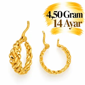 Burma Halka Altın Küpe | Gram aralığı: 4,35 - 4,60 g