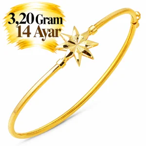 Yıldızlı Ajda Bilezik  | Gram aralığı: 2,80 - 3,60 g