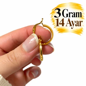 Ajda Küpe 14 AYAR | Gram aralığı: 3,40 - 3,80 g
